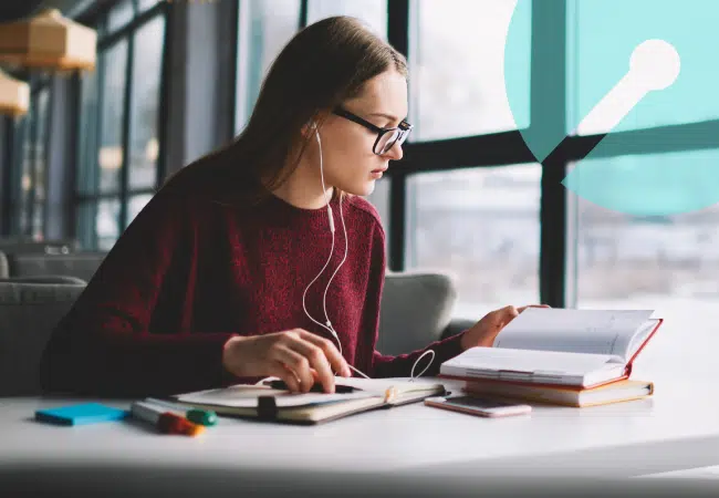 Young student studying