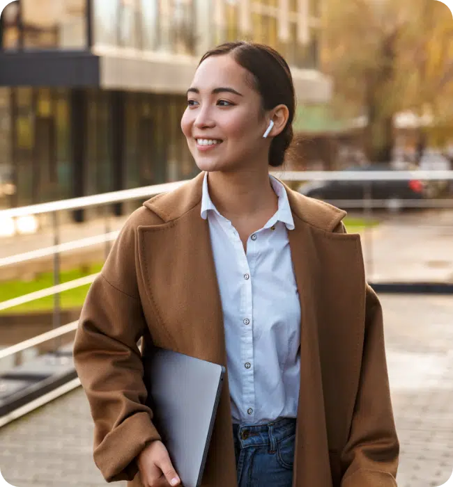 Business women walking